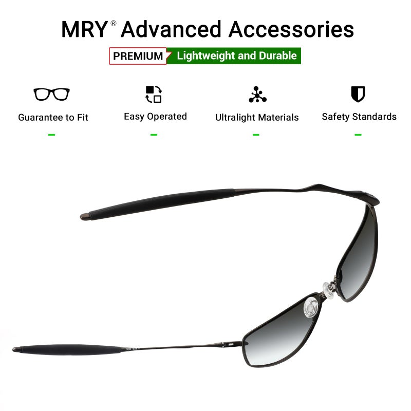 Mryok Replacement Earsocks for Oakley Whisker/Square Whisker/Juliet/Big Square Wire/A Wire Sunglasses - Black - Image 3